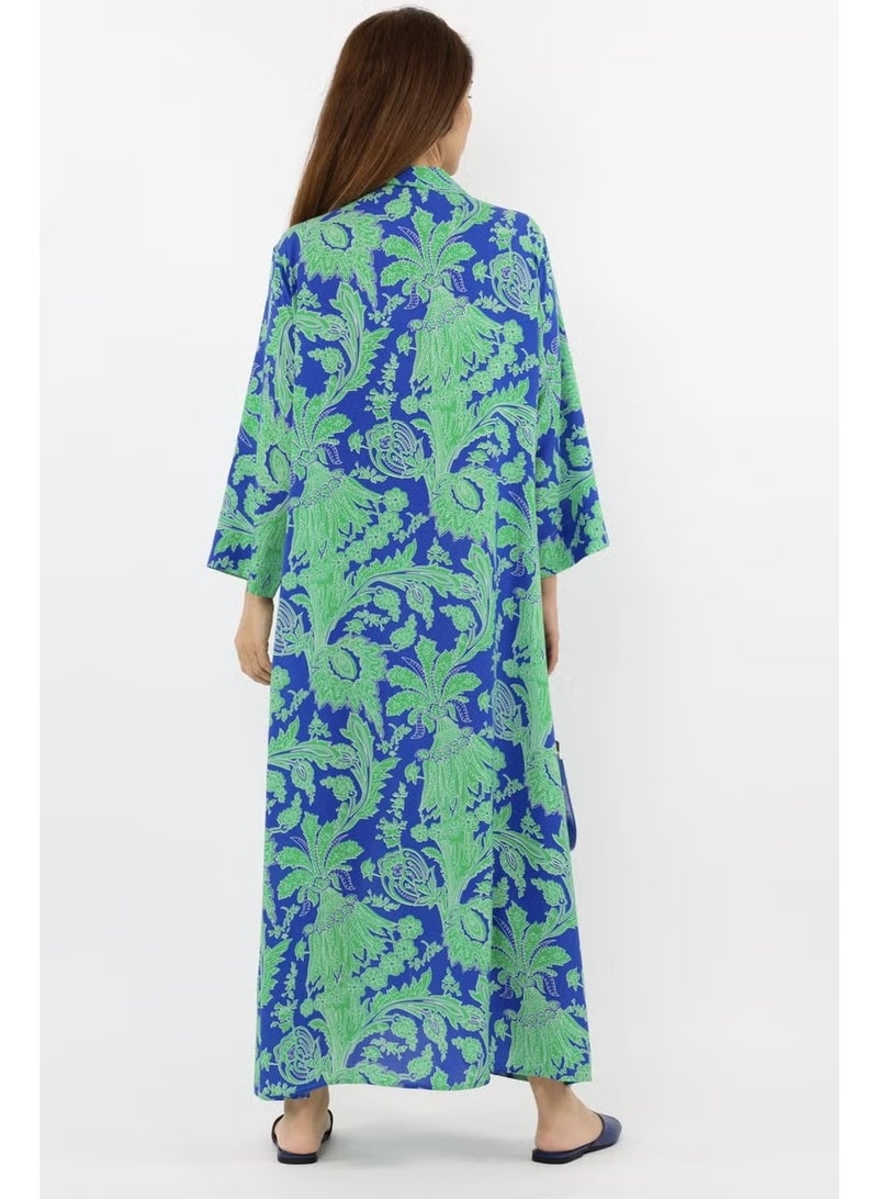 Ritnice Prive Women's Live Green 100% Viscose Maxi Length Summer Long Dress with Pockets - Image 3